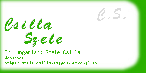 csilla szele business card